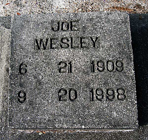 Joe Wesley Gravestone Photo