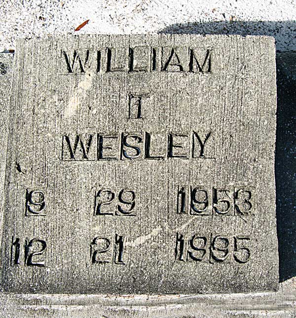 William T. Wesley Gravestone Photo