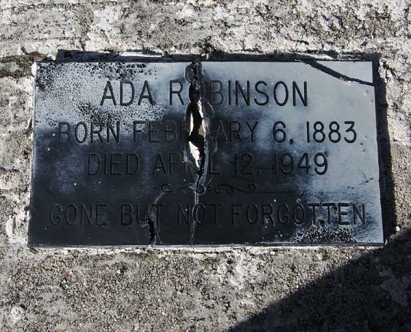 Ada Robinson Gravestone Photo
