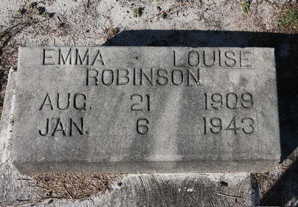 Emma Louise Robinson Gravestone Photo