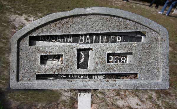 Rosana Battier Gravestone Photo
