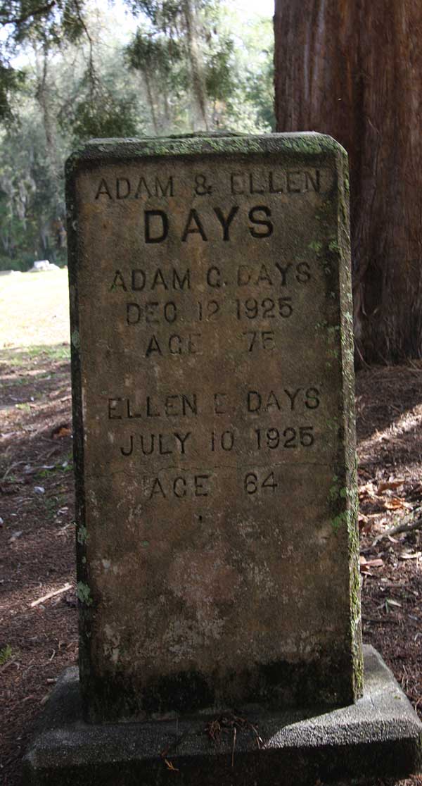 Adam C. & Ellen E. Days Gravestone Photo