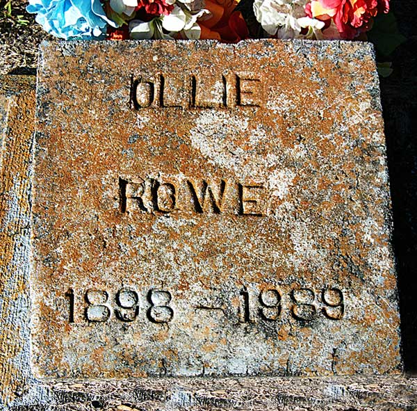 Ollie Rowe Gravestone Photo
