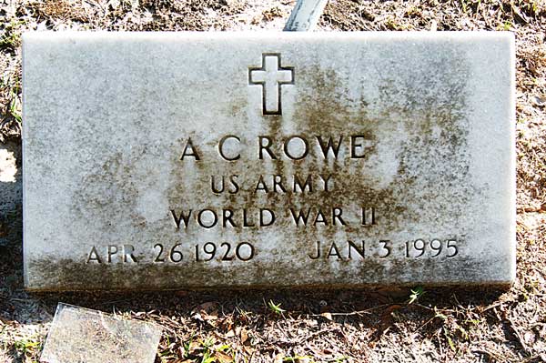 A.C. Rowe Gravestone Photo