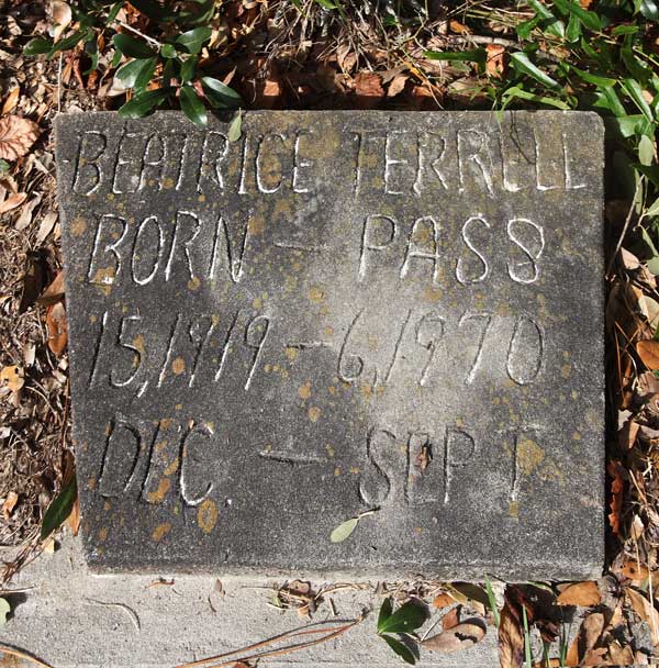 Beatrice Terrell Gravestone Photo