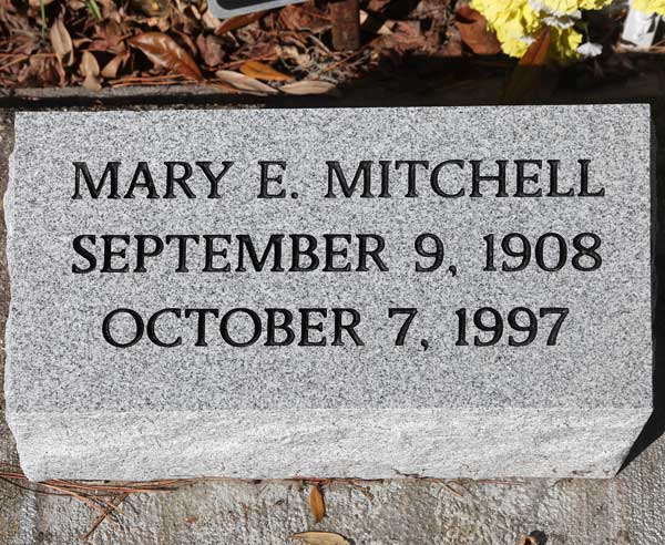 Mary E. Mitchell Gravestone Photo