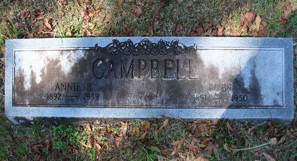 Annie B. & Rube Campbell Gravestone Photo