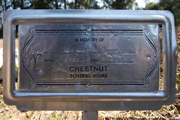 Hattie Green Gravestone Photo