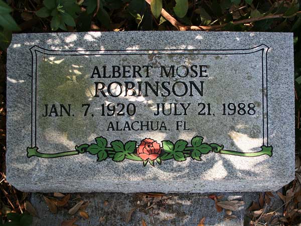 Albert Mose Robinson Gravestone Photo