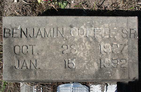 Benjamin Coffee Gravestone Photo