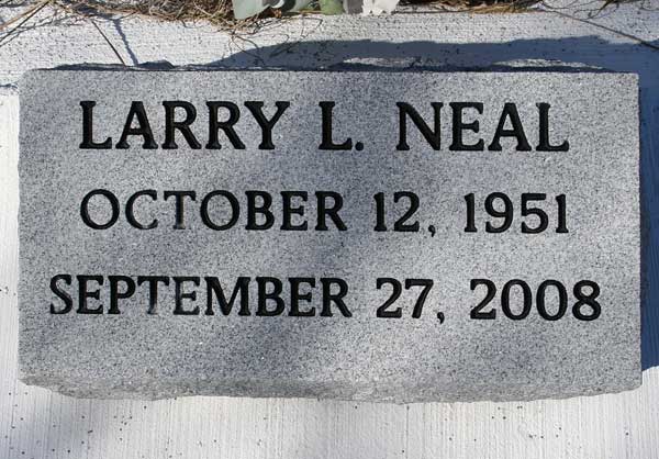 Larry L. Neal Gravestone Photo