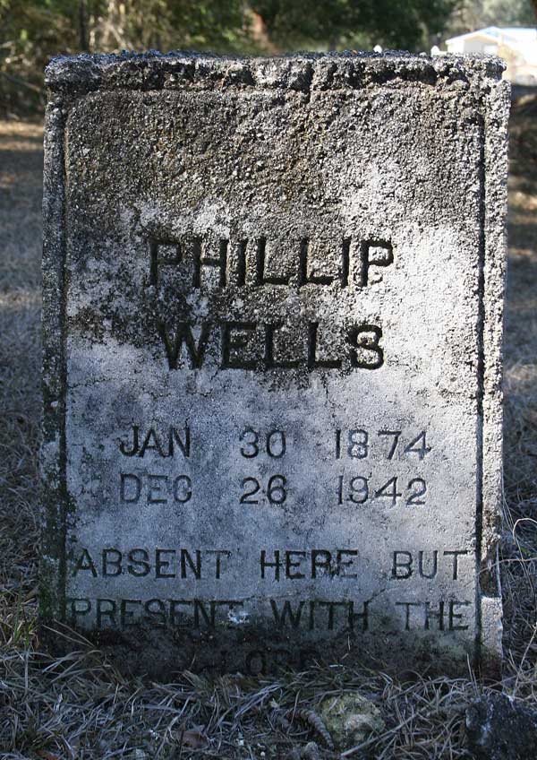 Phillip Wells Gravestone Photo