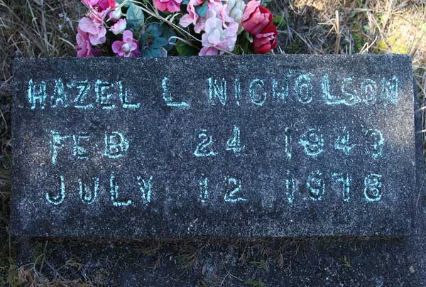 Hazel L. Nicholson Gravestone Photo