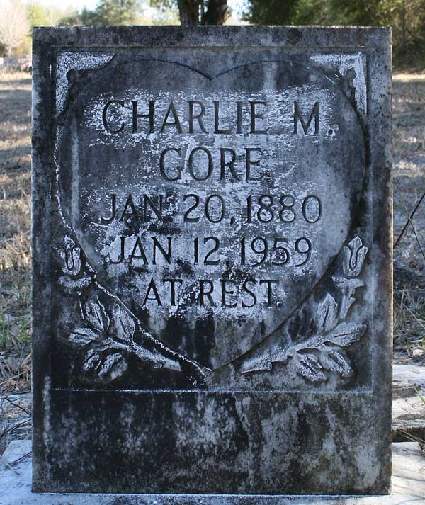 Charlie M. Gore Gravestone Photo