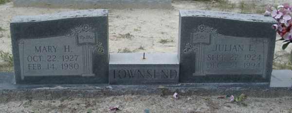 Mary H. & Julian E. Townsend Gravestone Photo