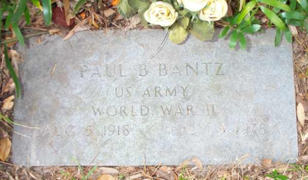 Paul B. Bantz Gravestone Photo