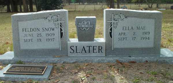 Feldon & Ella Mae Slater Gravestone Photo