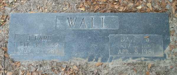 J.Earl & Daisy P. Wall Gravestone Photo