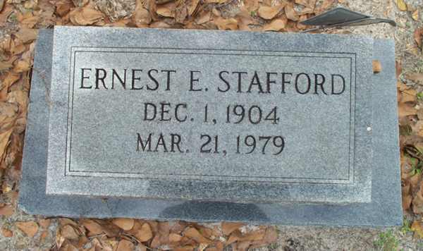 Ernest E, Stafford Gravestone Photo