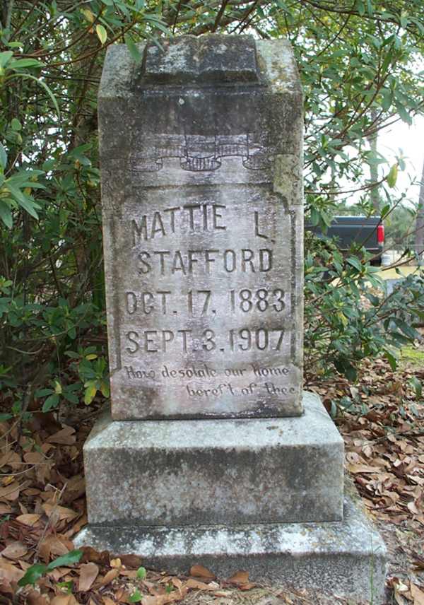 Mattie L. Stafford Gravestone Photo