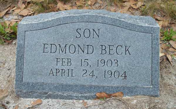 Edmond Beck Gravestone Photo