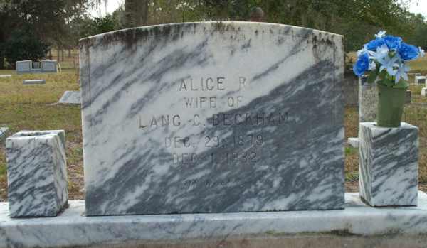 Alice R. Beckham Gravestone Photo