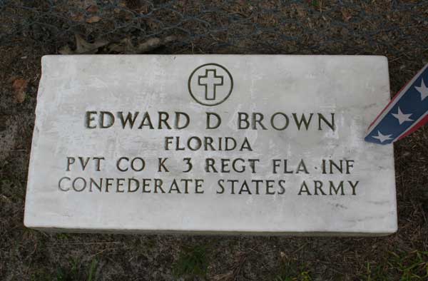 Edward D. Brown Gravestone Photo