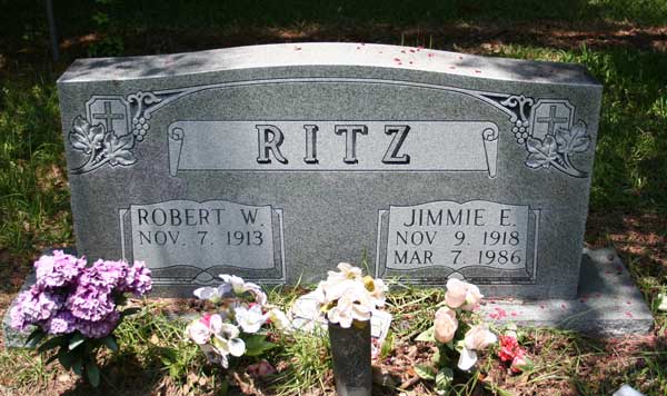 Robert W. & Jimmie E. Ritz Gravestone Photo