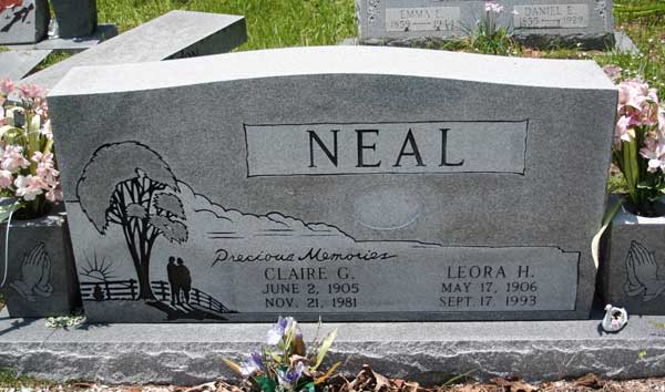 Claire G. & Leora H. Neal Gravestone Photo