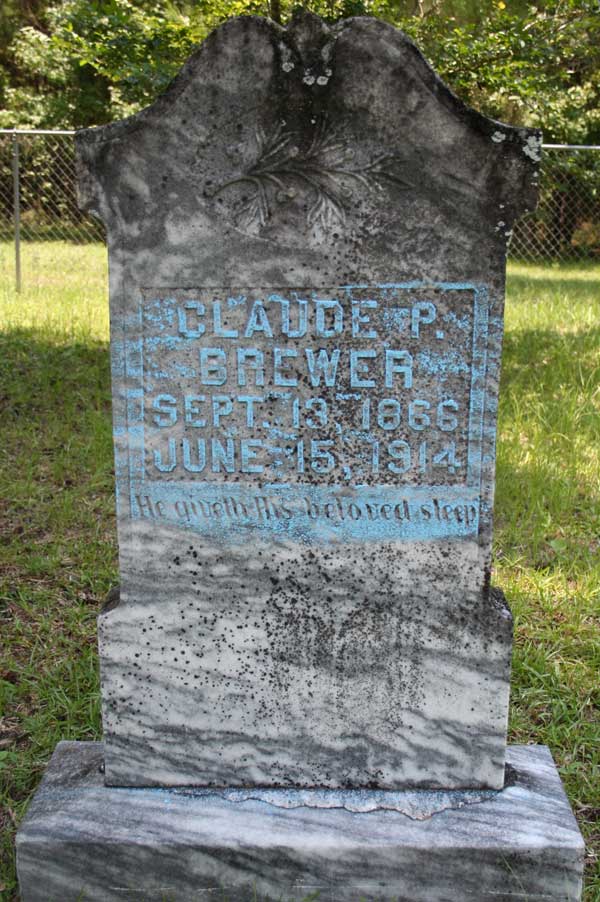 Claude P. Brewer Gravestone Photo
