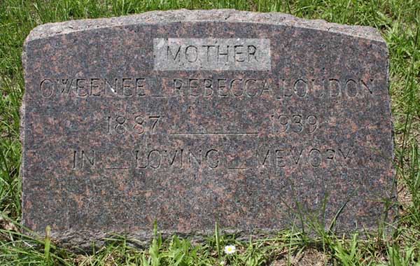 Oweenee Rebecca Loudon Gravestone Photo