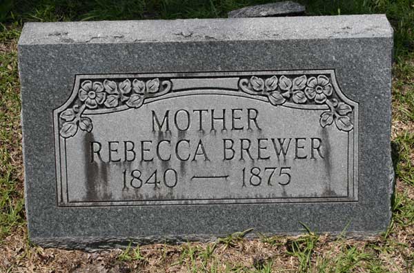 Rebecca Brewer Gravestone Photo