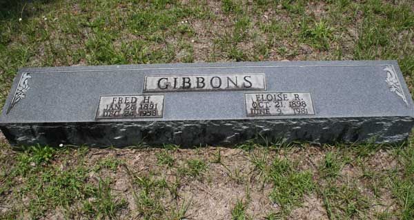 Fred H. & Eloise R. Gibbons Gravestone Photo