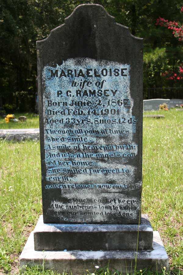 Maria Eloise Ramsey Gravestone Photo