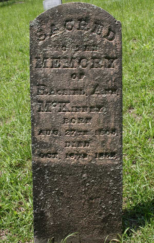 Rachiel Ann McKinney Gravestone Photo