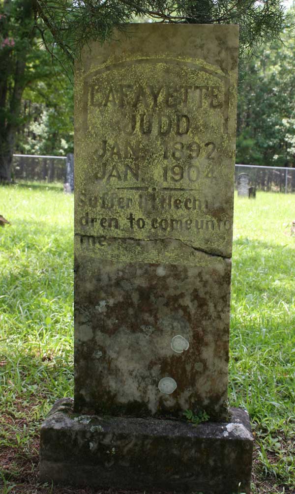 Lafayette Judd Gravestone Photo