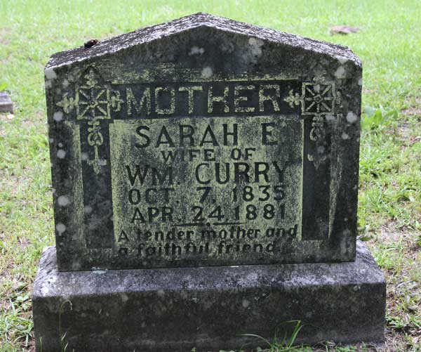 Sarah E. Curry Gravestone Photo