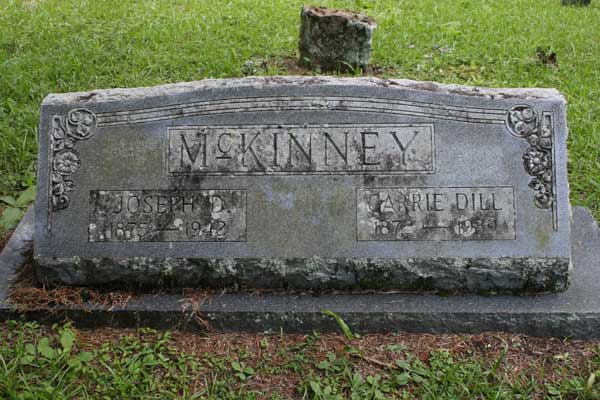 Joseph D. & Carrie Dill McKinney Gravestone Photo