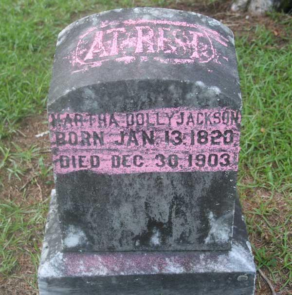 Martha Dolly Jackson Gravestone Photo