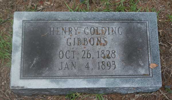 Henry Colding Gibbons Gravestone Photo