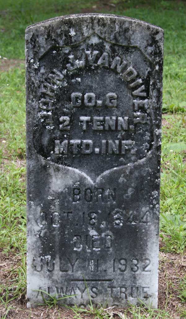 John J. Vandiver Gravestone Photo