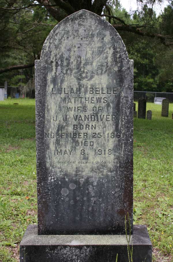 Lulah Belle Matthews Vandiver Gravestone Photo
