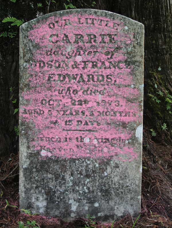 Carrie Edwards Gravestone Photo