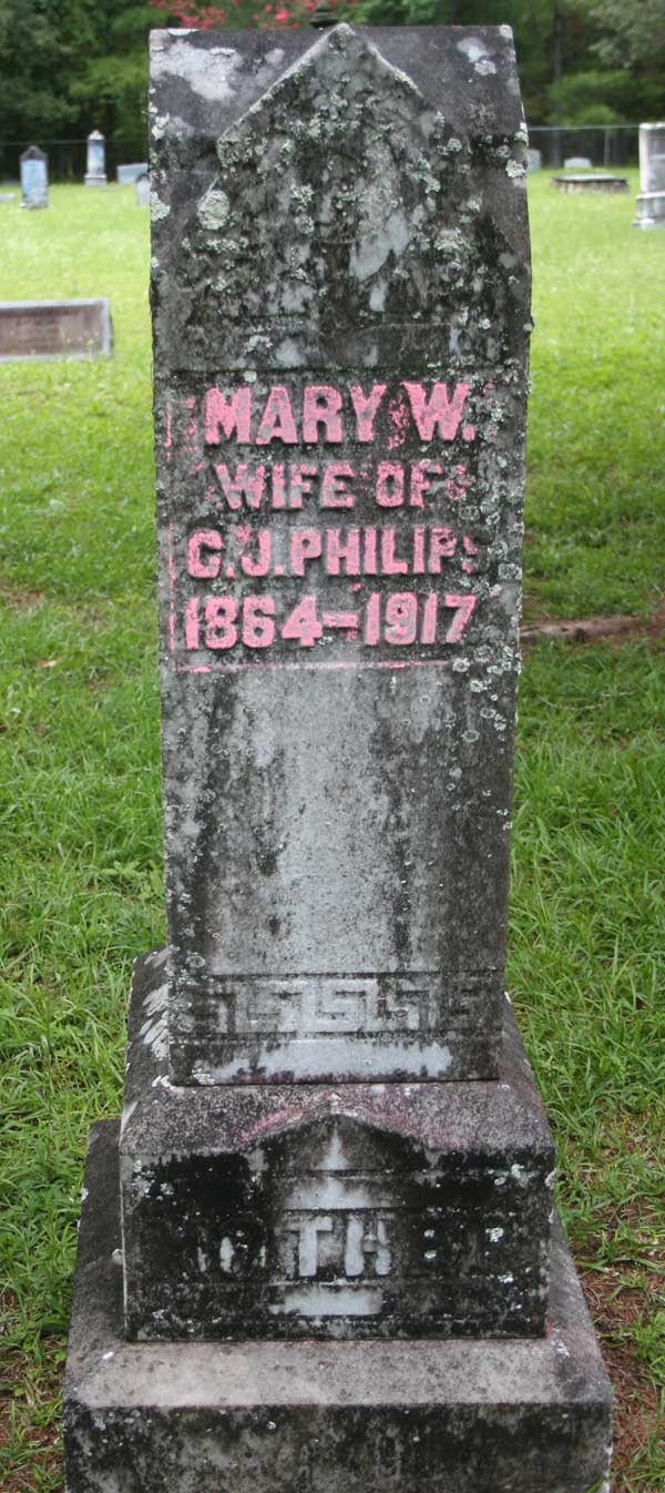 Mary W. Philips Gravestone Photo