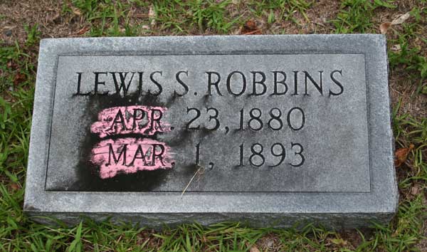 Lewis S. Robbins Gravestone Photo