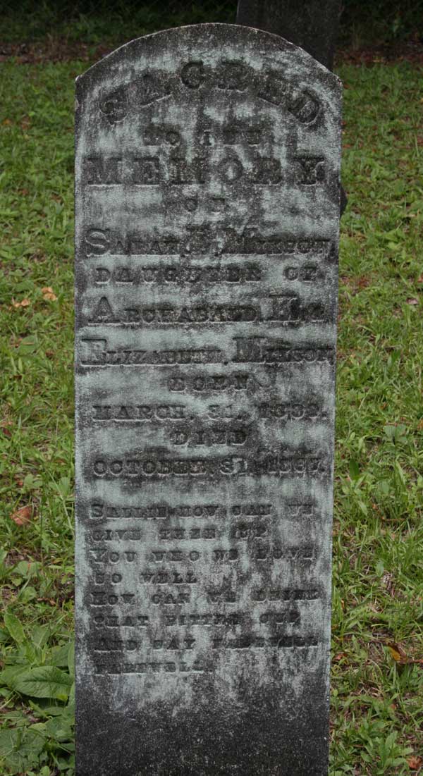 Sarah R. Mixson Gravestone Photo