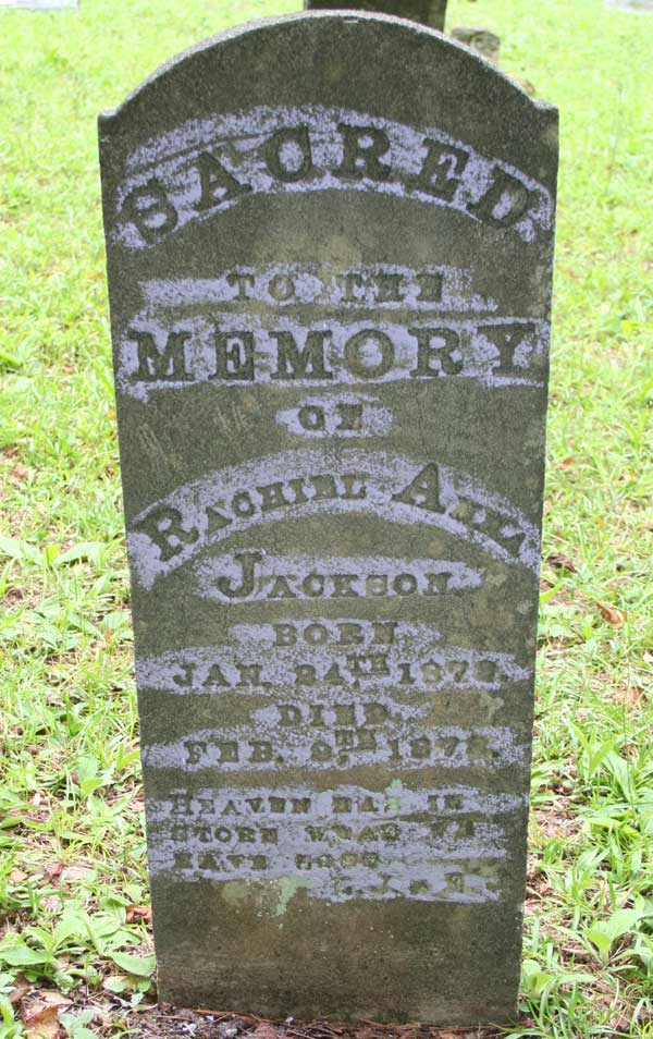 Rachiel Anna Jackson Gravestone Photo