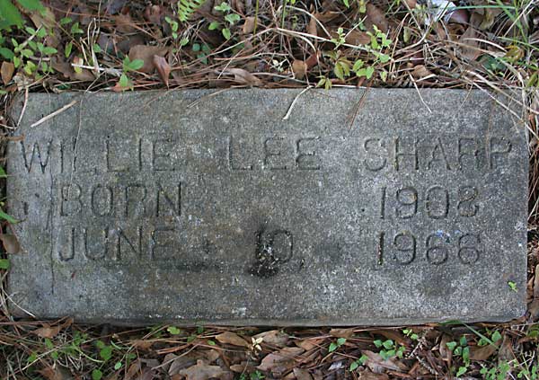Willie Lee Sharp Gravestone Photo