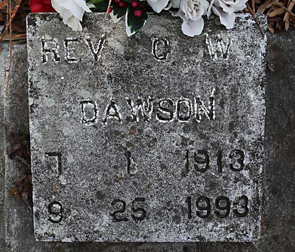 C.W. Dawson Gravestone Photo