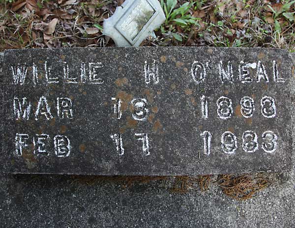 Willie H. O'Neal Gravestone Photo